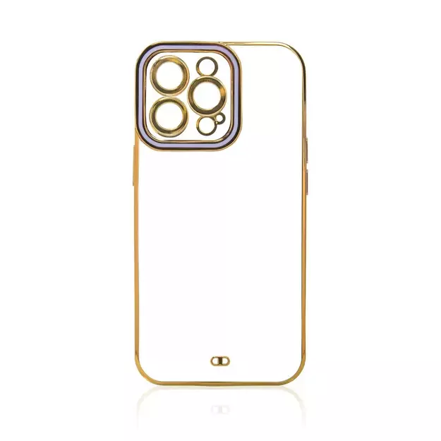 Fashion Case Case for Samsung Galaxy A12 5G Gold Frame Gel Cover Purple 2