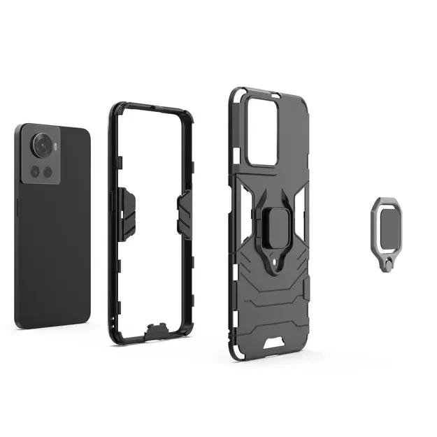 Ring Armor armored hybrid case cover + magnetic holder for OnePlus Ace black 1