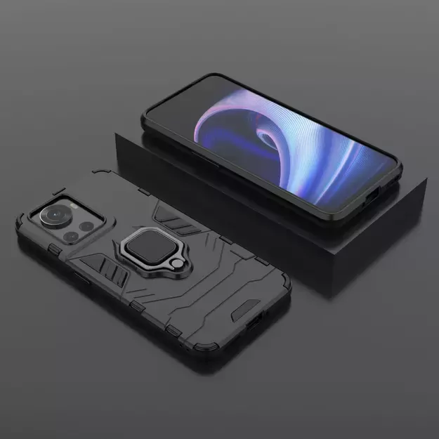 Ring Armor armored hybrid case cover + magnetic holder for OnePlus Ace black 32