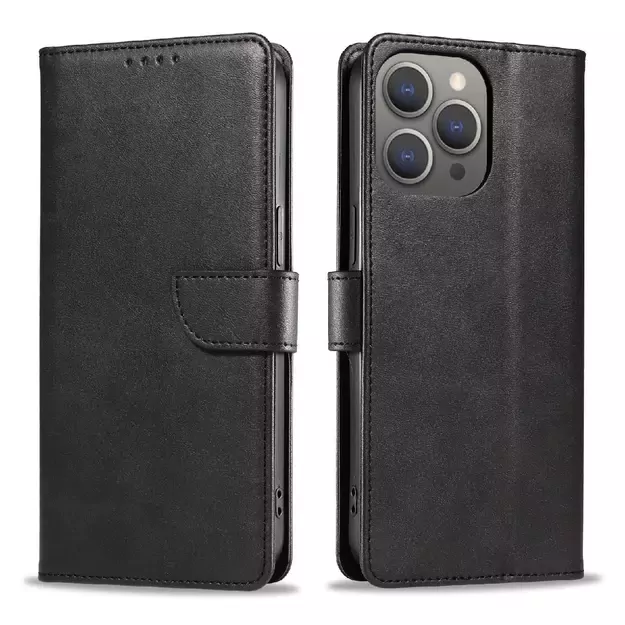 Leather Book Case for iPhone 16 Pro Max - black 6