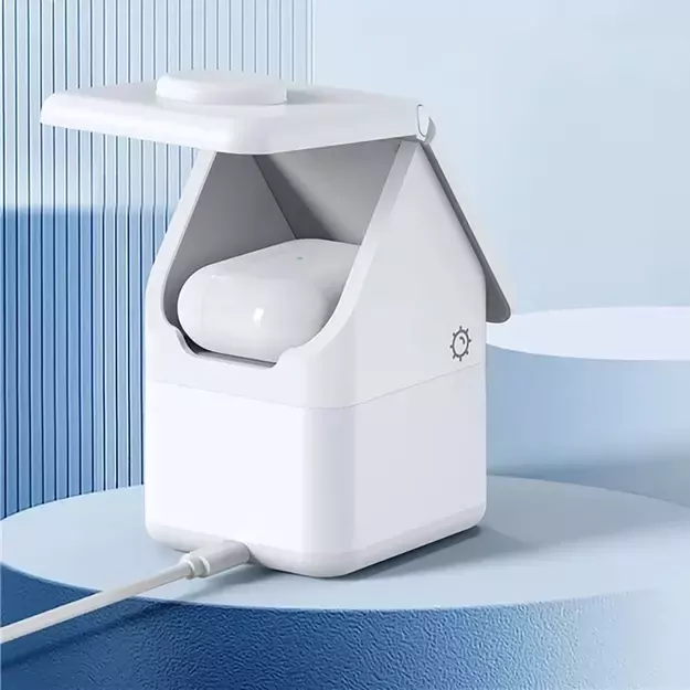 Duzzona W20 15W 4in1 inductive charger for iPhone / AirPods / Apple Watch with night lamp - white 25