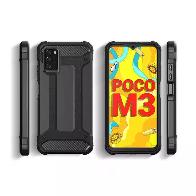 Hybrid Armor Case Tough Rugged Cover for Xiaomi Redmi Note 10 5G / Poco M3 Pro golden 4
