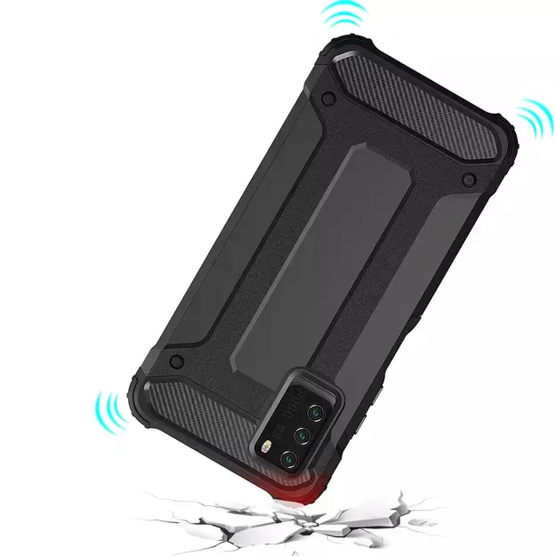 Hybrid Armor Case Tough Rugged Cover for Xiaomi Redmi Note 10 5G / Poco M3 Pro golden 3