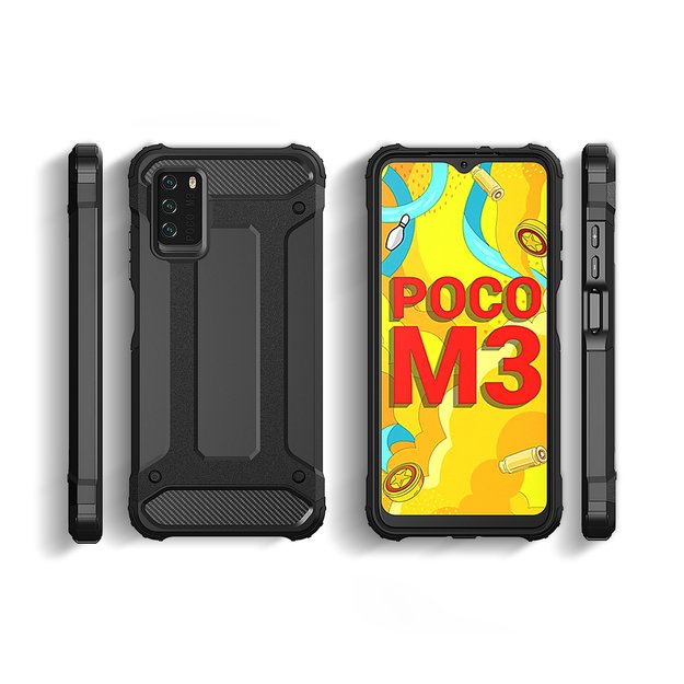 Hybrid Armor Case Tough Rugged Cover for Xiaomi Redmi Note 10 5G / Poco M3 Pro golden 10