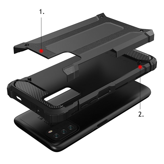 Hybrid Armor Case Tough Rugged Cover for Xiaomi Redmi Note 10 5G / Poco M3 Pro golden 8