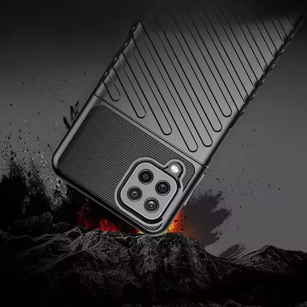 Thunder Case Flexible Tough Rugged Cover TPU Case for Samsung Galaxy A22 4G blue 22