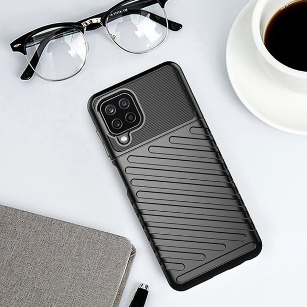 Thunder Case Flexible Tough Rugged Cover TPU Case for Samsung Galaxy A22 4G blue 19
