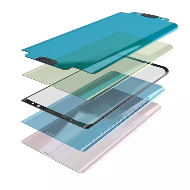 3D Edge Nano Flexi Glass Hybrid Full Screen Protector with frame for Samsung Galaxy S21+ 5G (S21 Plus 5G) black 1
