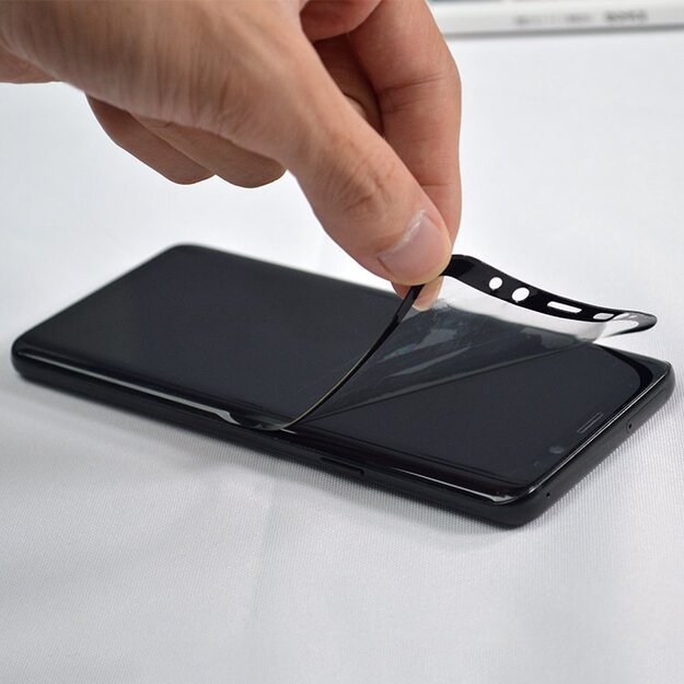 3D Edge Nano Flexi Glass Hybrid Full Screen Protector with frame for Samsung Galaxy S21+ 5G (S21 Plus 5G) black 32