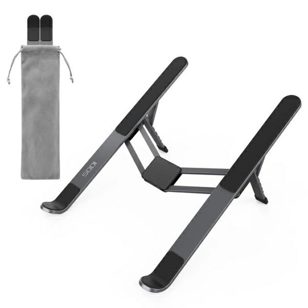 SODI Adjustable Folding Laptop Stand - Gray 1