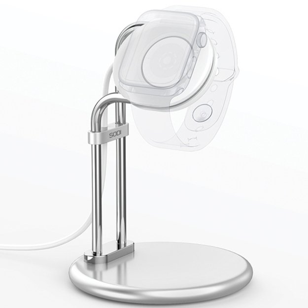 SODI SAW-300 Apple Watch Stand - Silver 1