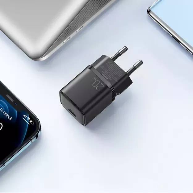 Joyroom fast wall charger USB Type C 20W Power Delivery Quick Charge 3.0 AFC black (L-P202) 5