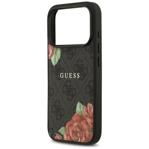 Guess 4G Flowers Print MagSafe case for iPhone 17 Pro Max - black 5