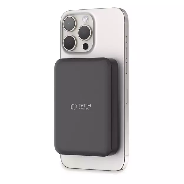 Tech-Protect LifeMag PB11 Powerbank with MagSafe 10000mAh 15W USB-C port - black + USB-C cable 1