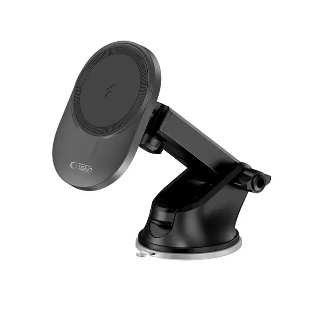 Tech-Protect MM15W-V1 Car Phone Holder with MagSafe 15W Wireless Charger for Cockpit/Air Vent - Black 9