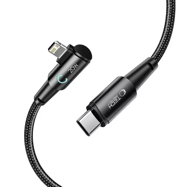 Tech-Protect UltraBoost L Cable Lightning (angled) / USB-C (straight) PD 20W 3A 1m - gray 4