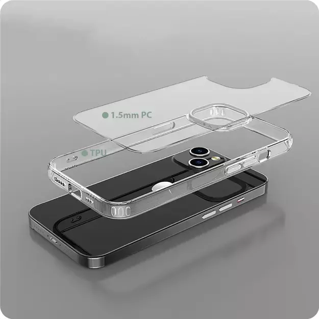 Tech-Protect FlexAir Hybrid iPhone 15 Case - Clear 8