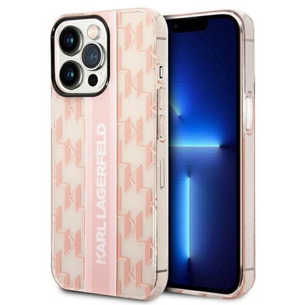Karl Lagerfeld KLHCP14LHKLSPCP iPhone 14 Pro 6.1 &quot hardcase pink / pink Mono Vertical Stripe