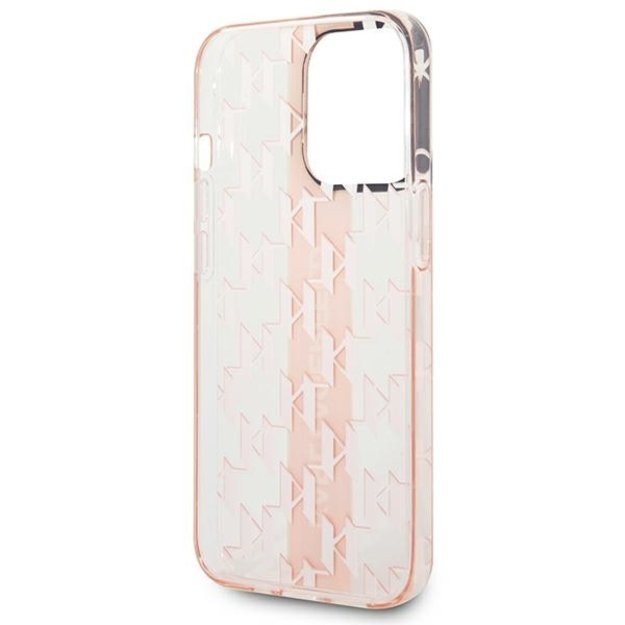 Karl Lagerfeld KLHCP14LHKLSPCP iPhone 14 Pro 6.1 &quot hardcase pink / pink Mono Vertical Stripe 6