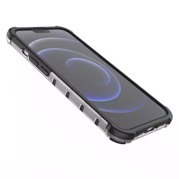 Honeycomb Case armor cover with TPU Bumper for iPhone 13 Pro transparent 9