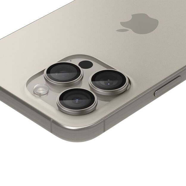 Spigen Optik.tR EZ Fit Camera Protector for iPhone 14 Pro / Pro Max / 15 Pro / Pro Max - Natural Titanium 2 pcs. 4