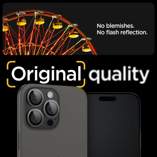 Spigen Optik.tR EZ Fit Camera Protector for iPhone 14 Pro / Pro Max / 15 Pro / Pro Max - Natural Titanium 2 pcs. 8