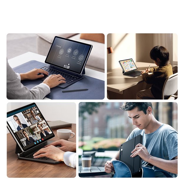 Dux Ducis Keyboard (MK Series) Case with Bluetooth Keyboard for Samsung Galaxy Tab S9+ / S8+ / S7+ - Black 5
