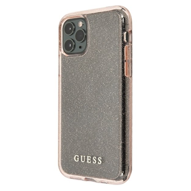 Guess GUHCN58PCGLPI iPhone 11 Pro pink/pink hard case Glitter 1