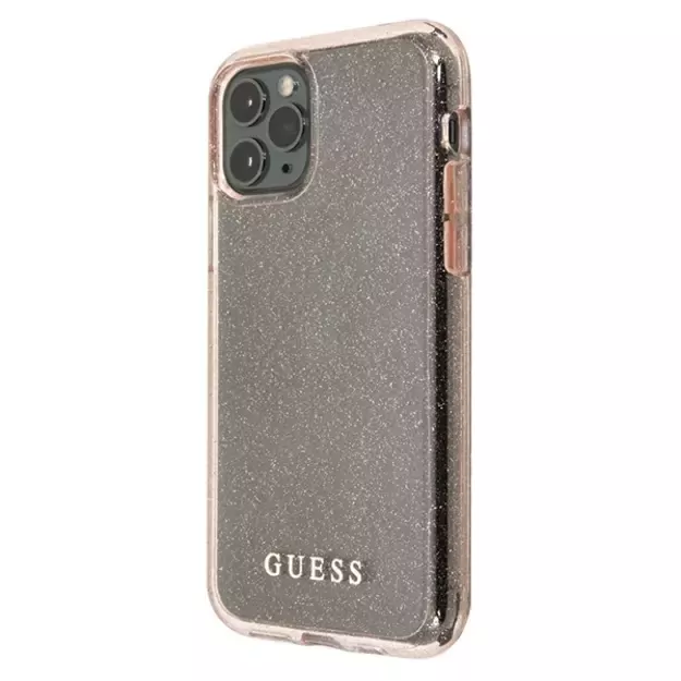Guess GUHCN58PCGLPI iPhone 11 Pro pink/pink hard case Glitter 7