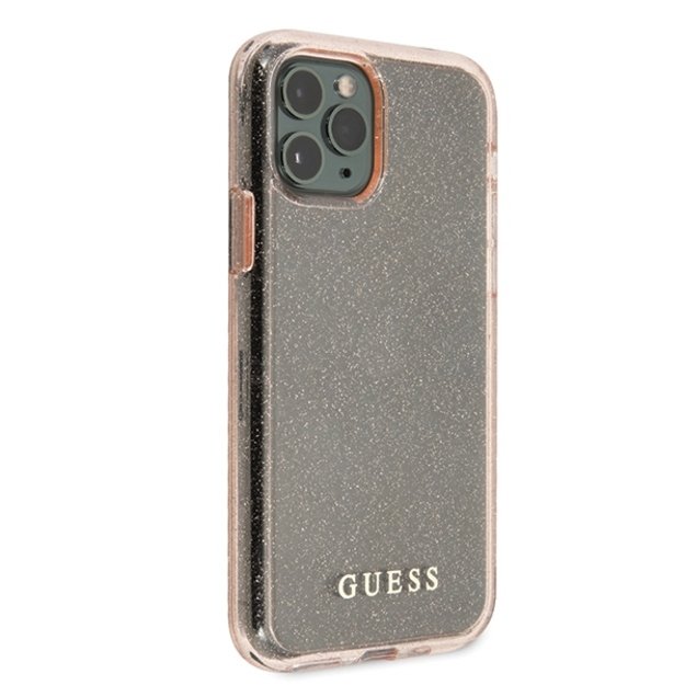 Guess GUHCN58PCGLPI iPhone 11 Pro pink/pink hard case Glitter 4