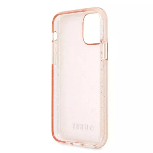 Guess GUHCN58PCGLPI iPhone 11 Pro pink/pink hard case Glitter 9