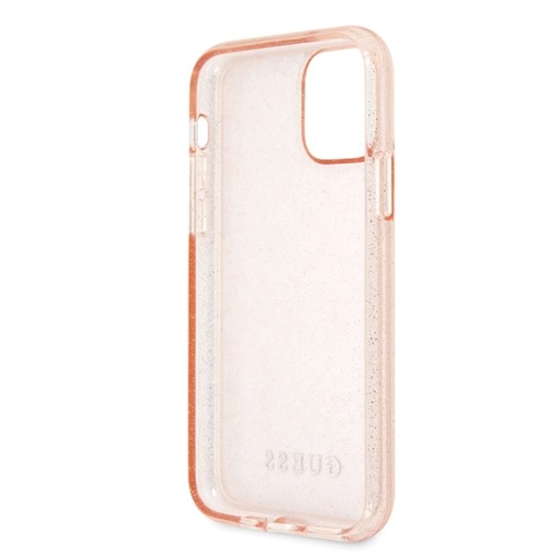Guess GUHCN58PCGLPI iPhone 11 Pro pink/pink hard case Glitter 3