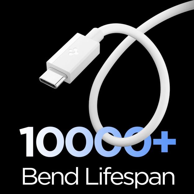 Spigen EB6010AC USB-A / USB-C 60W Cable 100 cm - White 3