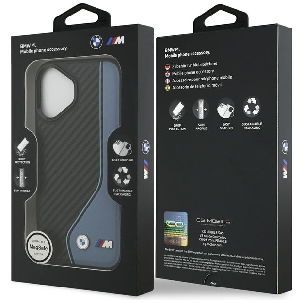 BMW M Carbon Logo MagSafe Case for iPhone 17 - Blue 7