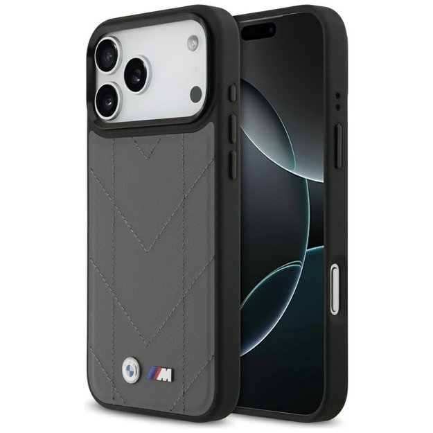 BMW M Quilted Logo MagSafe case for iPhone 17 Pro Max - graphite
