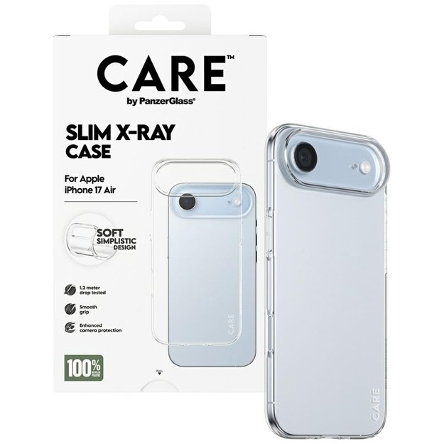 CARE by PanzerGlass Fashionable X-Ray Soft Basic Case for iPhone Air - Transparent 3