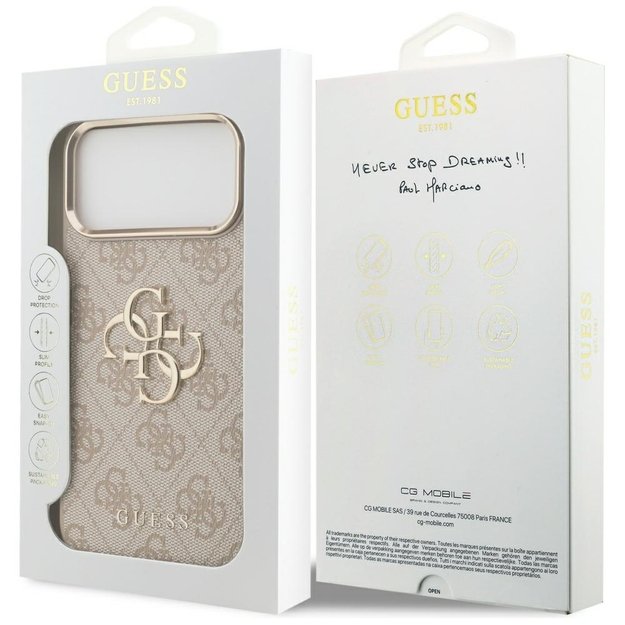 Guess 4G Big 4G Classic Logo Case for iPhone 17 Pro Max - Rose Gold 7