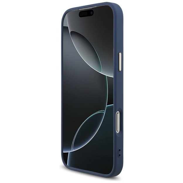 Guess 4G Triangle Logo MagSafe Case for iPhone 17 Pro Max - Blue and Gold 4