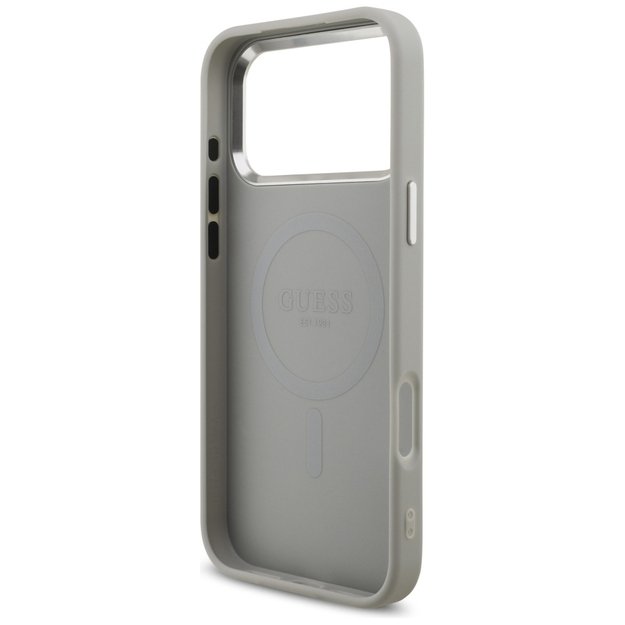 Guess Glitter Triangle Logo MagSafe case for iPhone 17 Pro Max - silver 6