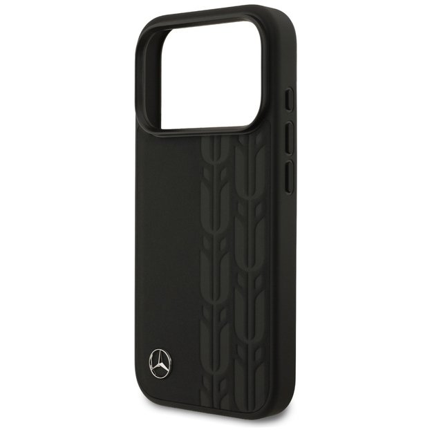 Mercedes Leather Laurel Leaves MagSafe Case for iPhone 17 Pro - Black 5