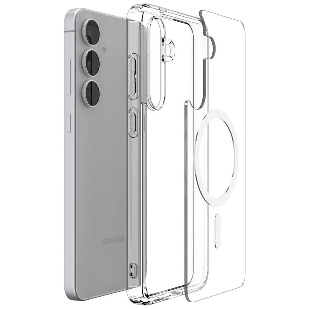 Spigen Ultra Hybrid Mag MagSafe Case for Samsung Galaxy S25 FE - Clear and White 5