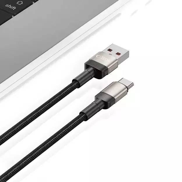 Tech-Protect UltraBoost Evo USB-C / USB-A cable 100W 5A 2m - titanium 1