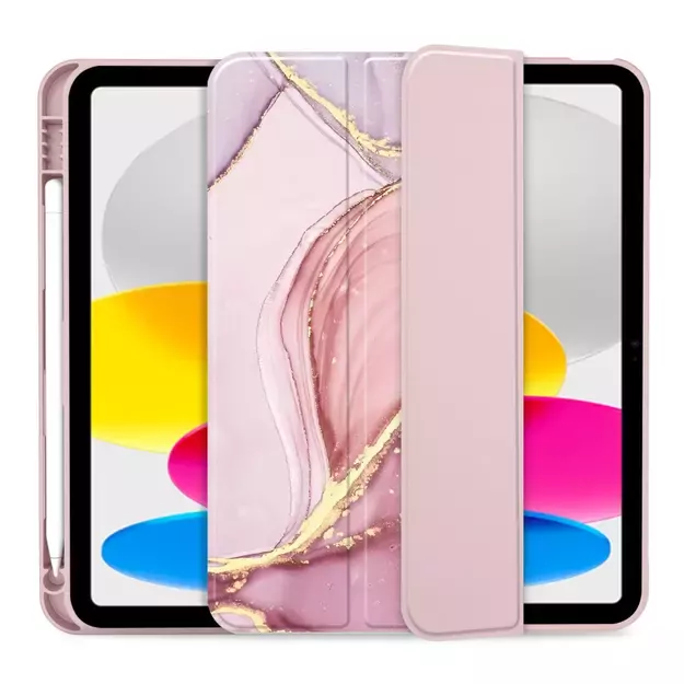 Tech-Protect SC Pen Case for iPad 10.9&quot  2022 - Pink Marble 2