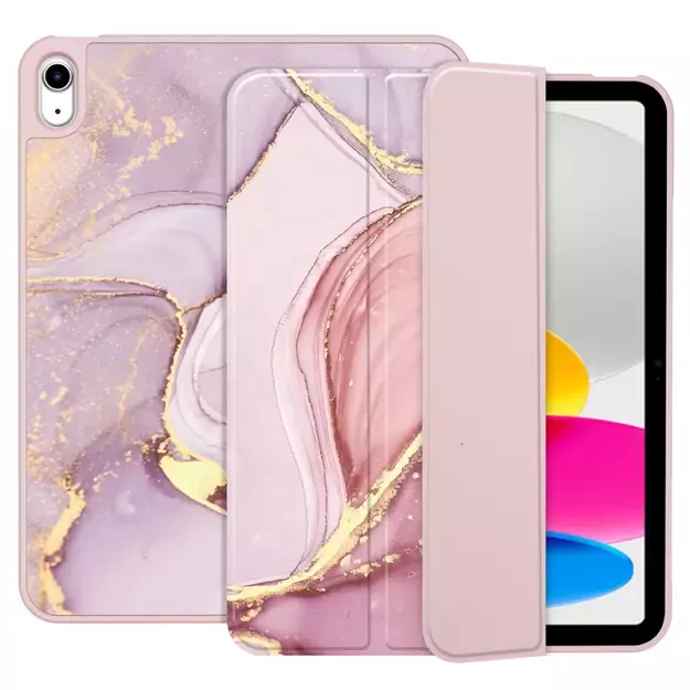 Tech-Protect SC Pen Case for iPad 10.9&quot  2022 - Pink Marble 1