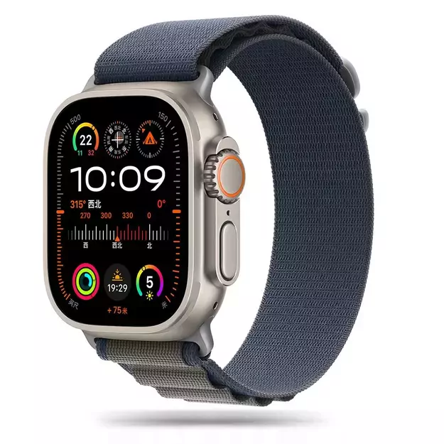 Tech-Protect Nylon Pro Strap for Apple Watch 4 / 5 / 6 / 7 / 8 / 9 / SE / Ultra 1 / 2 (42/44/45/49 mm) - Blue-Gray 12