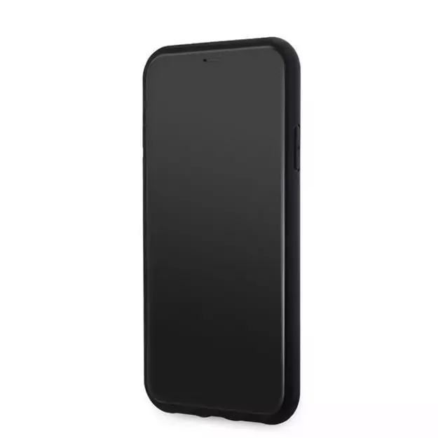 DKNY Leather Checkered Mono Pattern MagSafe Case for iPhone 11 / Xr - Black 11