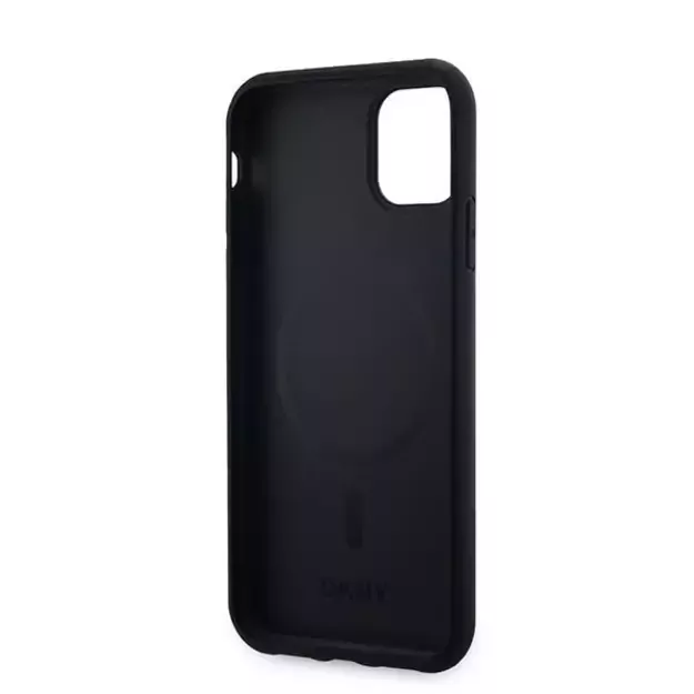 DKNY Leather Checkered Mono Pattern MagSafe Case for iPhone 11 / Xr - Black 13