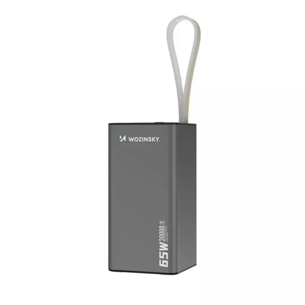 Powerbank Wozinsky K65+ 65W 30000mAh 2x USB-C, 1x USB-A 65W - gray
