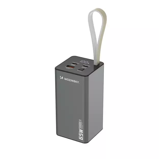 Powerbank Wozinsky K65+ 65W 30000mAh 2x USB-C, 1x USB-A 65W - gray 14