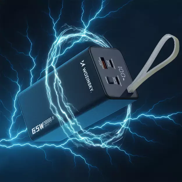 Powerbank Wozinsky K65+ 65W 30000mAh 2x USB-C, 1x USB-A 65W - gray 24